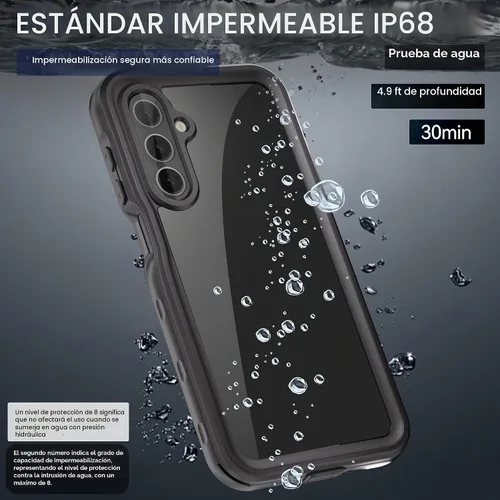 Vista 2 de Hllhunkhe Funda impermeable para Samsung Galaxy A16 5G, [IP68 impermeable a prueba de polvo] [protector de pantalla integrado] resistente de cuerpo