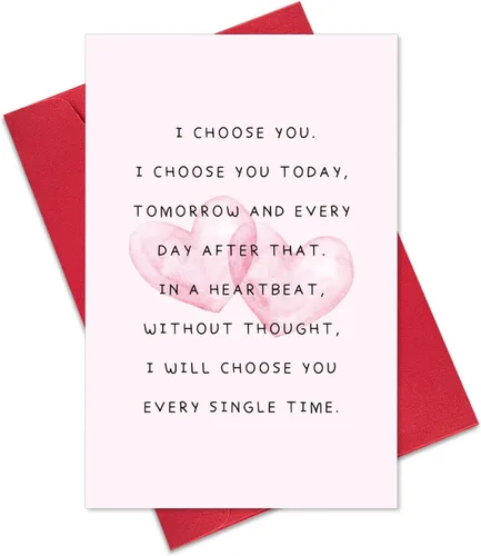 Vista 14 de Ogeby Primera tarjeta de San Valentín para parejas, dulce tarjeta de felicitación del primer día de San Valentín