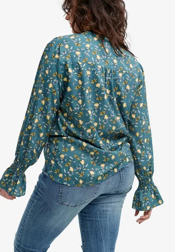 Vista 3 de Ellos - Blusa con cuello de muesca floral para mujer