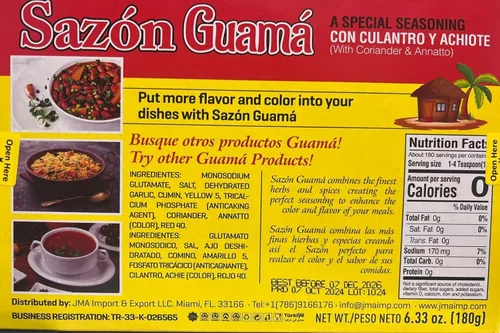 Vista 2 de Sazón Guama Condimento con cilantro y Annatto, 6.33 oz, 2 paquetes