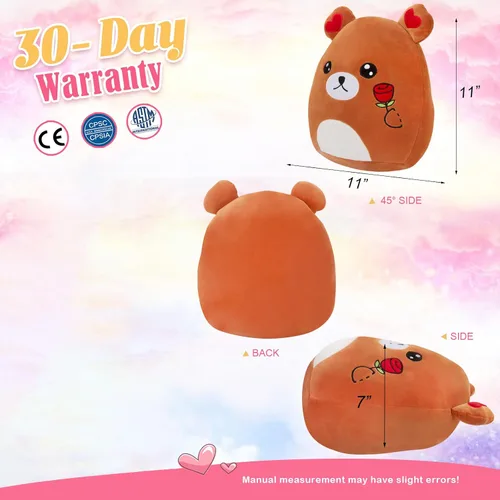 Vista 3 de Animales de peluche juguetes almohada oso lindo flor amor regalos 11