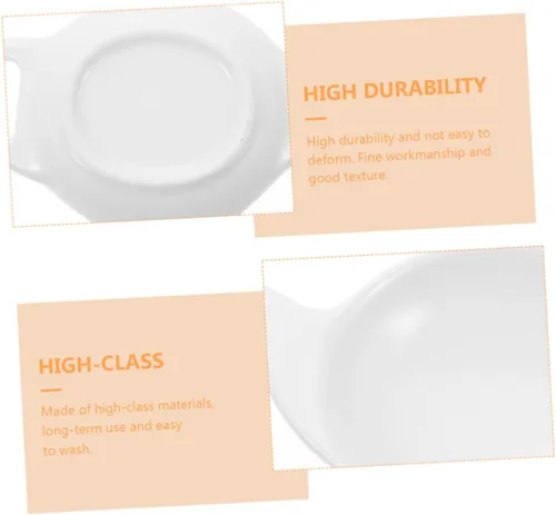 Vista 9 de HEMOTON 3 piezas de tetera de cerámica con forma de tetera para bolsitas de té, organizador de cucharaditas, bordes lisos, fácil de limpiar