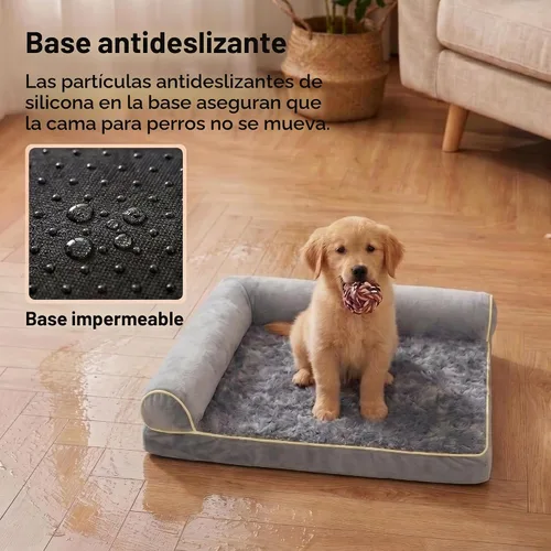 Vista 8 de Cama ortopédica para perros pequeños de 20 x 16 pulgadas, cama de espuma