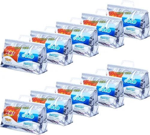 Vista 10 de Superio Bolsas aisladas para bebidas frías y calientes para entrega de alimentos, bolsas de compras de comestibles, almacenamiento de alimentos