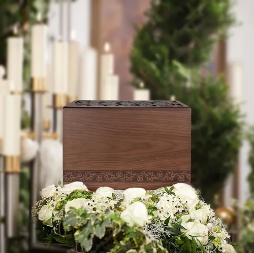 Vista 6 de Urnas de cremación para cenizas humanas, adultos, hombres o mujeres, urnas funerarias conmemorativas para cenizas, caja de urnas decorativas