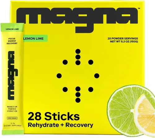 Vista 3 de MAGNA Paquete de mezcla de bebidas en polvo de electrolitos – sabores de limonada de té y lima limón, 56 porciones Hidratación, energía y apoyo