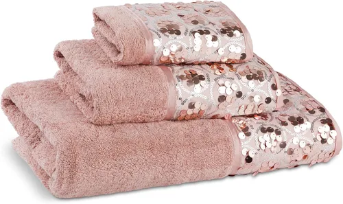 Vista 15 de Zahari Home Sinatra Juego de toallas de baño de 3 piezas: toalla de baño, toalla de mano y paño de limpieza, absorbentes, color negro