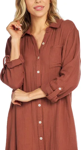 Vista 8 de Mud Pie Clemmy - Vestido largo para mujer, color óxido, talla M, Herrumbre