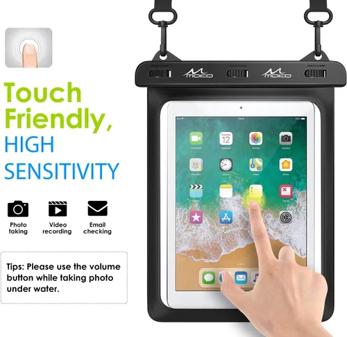 Vista 4 de MoKo Funda impermeable para tablet, bolsa seca compatible con iPad 10th, iPad Pro 11 2022, iPad 9/9.7/10.2, iPad mini 6/5/4/3, iPad Air 5/4, Air 3