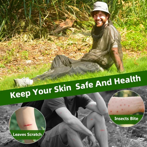 Vista 7 de Traje para mosquitos, pantalones y chaqueta con capucha, traje de cuerpo completo para jardinería y protección al aire libre contra insectos
