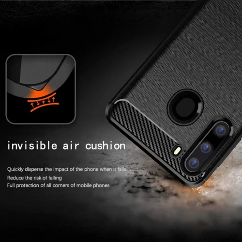 Vista 3 de Asuwish Funda compatible con Samsung Galaxy A21, protector de pantalla de vidrio templado y accesorios para celda, fundas delgadas de silicona suave