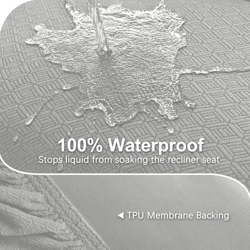 Vista 3 de Fundas para sofá modular reclinable, impermeable, en forma de L, lavable, para sofá reclinable en forma de L, súper elásticas, suaves, para esquinas