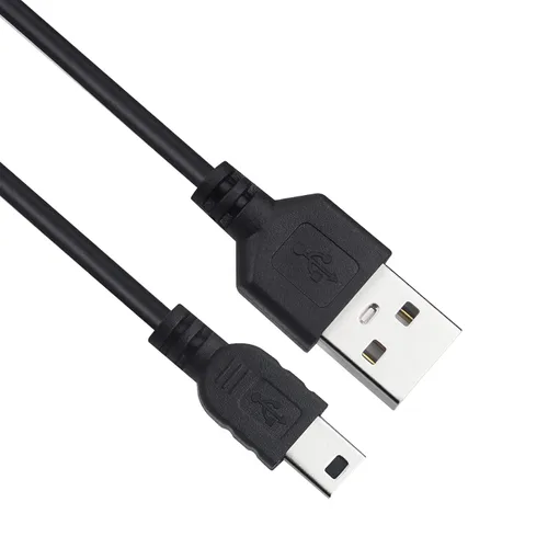 Vista 5 de Smays Paquete de 2 cables mini USB de 1 pie, cable de carga corto USB 2.0 a Mini 5 pines B