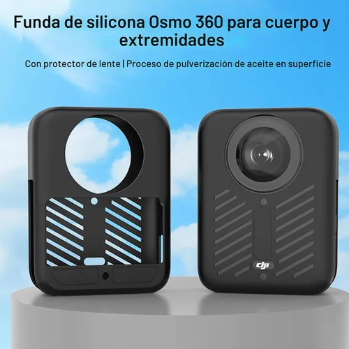 Vista 2 de Funda de silicona para DJJ Osmo 360 con protector de pantalla (paquete de 3), color negro para DJJ Osmo 360
