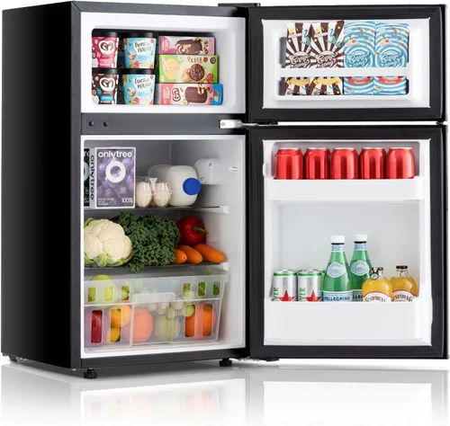 Vista 10 de Mini Refrigerador Compacto de 24 Latas/0.9 Pies Cúbicos para Refrescos, Bebidas, Cerveza o Vino, Pequeño Refrigerador Enfriador de Bebidas Portátil