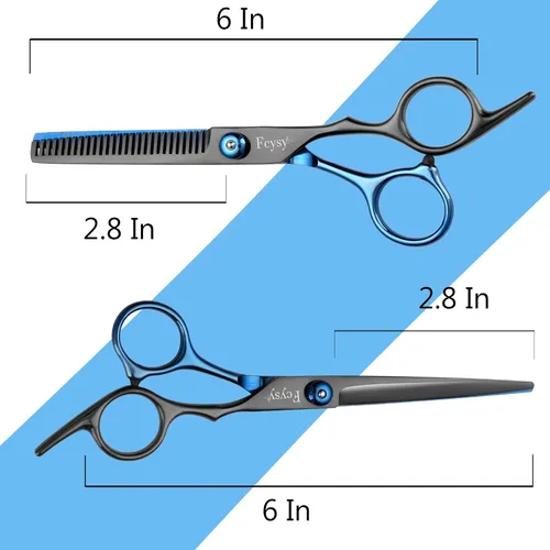Vista 2 de Fcysy - Tijeras de corte de pelo, juego de tijeras de peluquería profesional, tijeras de peluquería, tijeras de mezcla, accesorios de peluquería