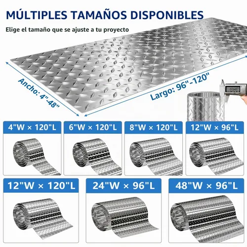 Vista 2 de Hoja de aluminio de placa de diamante - 3003-H22, 0.045 pulgadas de grosor