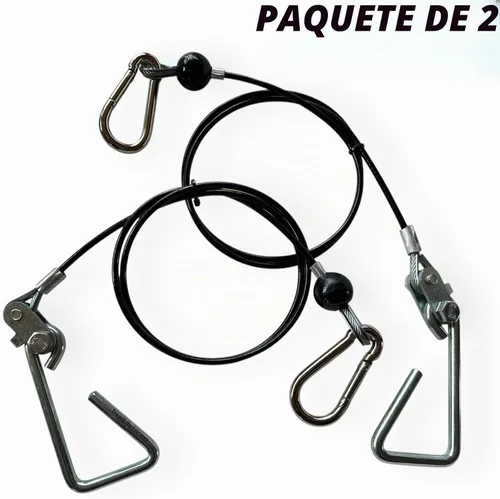 Vista 3 de TreadLife Fitness Cables de 43 pulgadas con conjunto de gancho (2 cables), repuesto para la mayoría de gimnasios Bowflex (par)