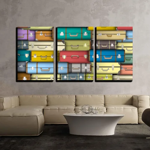 Vista 14 de wall26 - Arte de pared en lienzo de 3 piezas - Vista de la isla de Poros, Grecia y barco en blanco y negro - Arte moderno para el hogar estirado