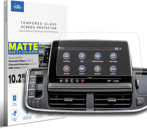 Vista 13 de Protector de pantalla de vidrio para Chevrolet Chevy Tahoe/Suburban, GMC Yukon de 10.2 pulgadas (HD transparente)