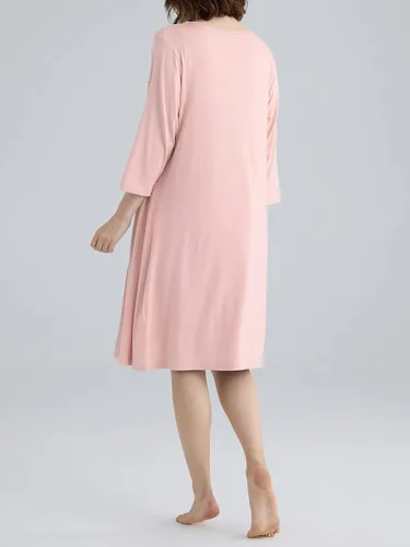 Vista 4 de Latuza Conjunto de camisón y bata de viscosa para mujer con botones delanteros