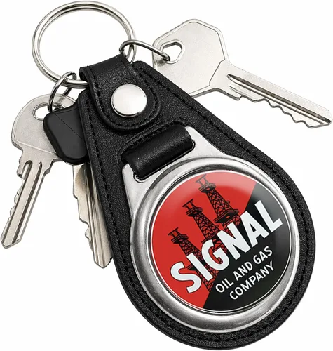 Vista 121 de Brotherhood Round Key Chain for Vintage Motor Oil, Petroleum, and