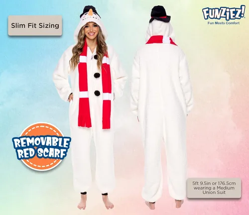 Vista 3 de FUNZIEZ - Mameluco para adultos disfraz de animal de Halloween traje de cosplay de felpa de una pieza para mujeres y hombres