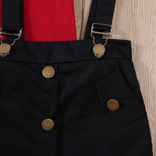 Vista 5 de Conjunto de falda de verano para bebé y niña, manga con volantes, camiseta + pantalones cortos, falda casual para niños