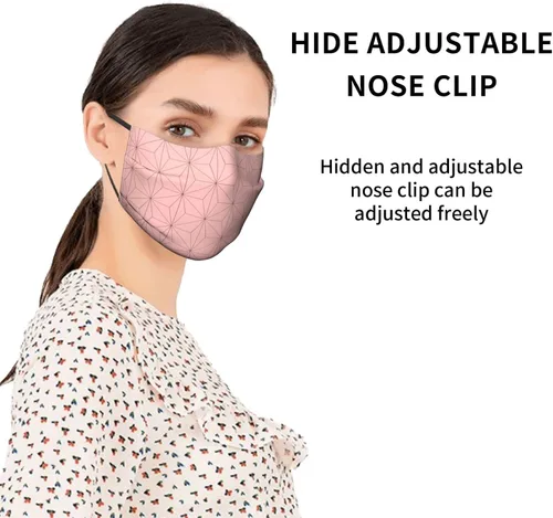 Vista 3 de Aisquw Shinobu Kocho Men WomenS Face Mask Filter Washable Dust-Proof Face Cover Balaclava Reusable