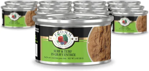 Vista 16 de Fromm Four-Star Nutritionals - Comida húmeda de primera calidad en paté de carne y venado para gatos, receta de carne de res, caja de (12) latas