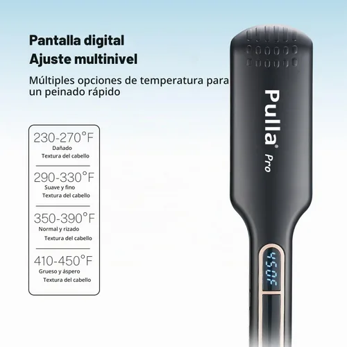 Vista 6 de Pulla - Plancha de pelo de cerámica de 2 pulgadas de ancho con tecnología infrarroja 25s Fast Heat Dual Voltage for Travel 230–450°F Temp