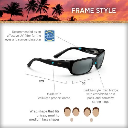 Vista 8 de Maui Jim Gafas de sol polarizadas Stingray para hombre y mujer