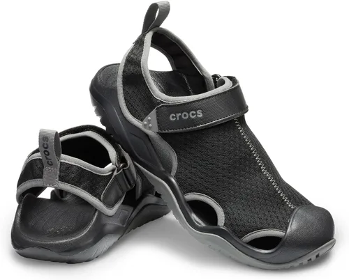 Vista 7 de Crocs Sandalias Swiftwater con parte superior de malla para hombre Negro