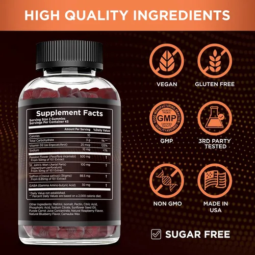 Vista 9 de EFFECTIVE NUTRA Gomitas Ashwagandha y gomitas de azafrán