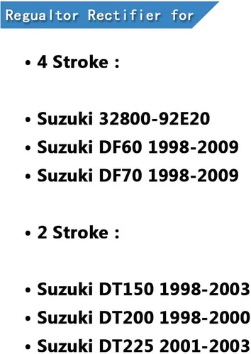 Vista 4 de Regulador de Voltaje Rectificador Fueraborda de 4 tiempos para Suzuki DF60 DF70 2 tiempos fueraborda para Suzuki DT150 DT200 DT225 para Johnson