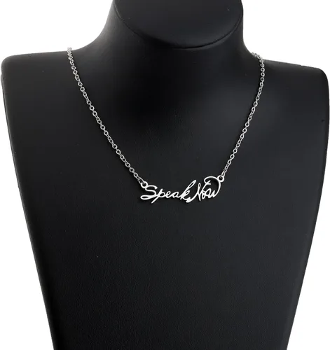 Vista 3 de OKEYCH Speak Now - Collar de música con tarjeta de mensaje regalo rápido para fanáticos de la música regalo para amantes de la música