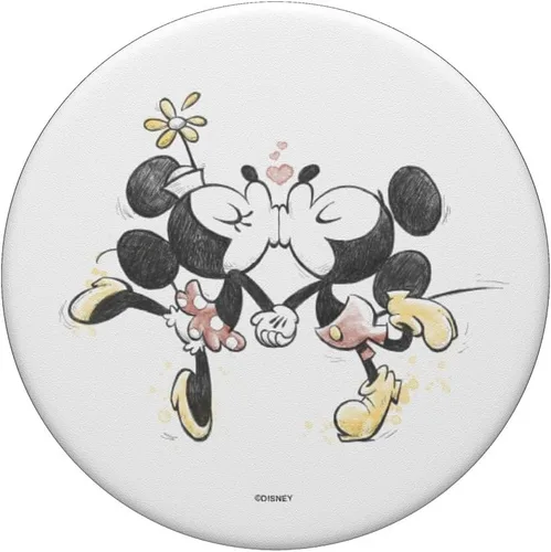 Vista 3 de Disney Mickey y Minnie Valentines Kissy Face PopSockets intercambiables PopGrip