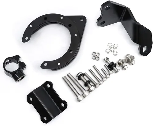 Vista 2 de Kit de soporte de montaje estabilizador de aluminio para motocicleta CNC para Yamaha MT07 FZ07 2020 2021 2022 2023 (negro + negro)