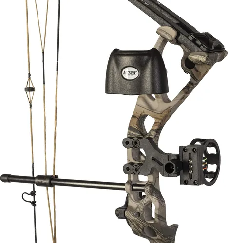 Vista 10 de Bear Archery Limitless Arco Compuesto de Doble Leva - Incluye Carcaj, Mira y Apoyo, God's Country