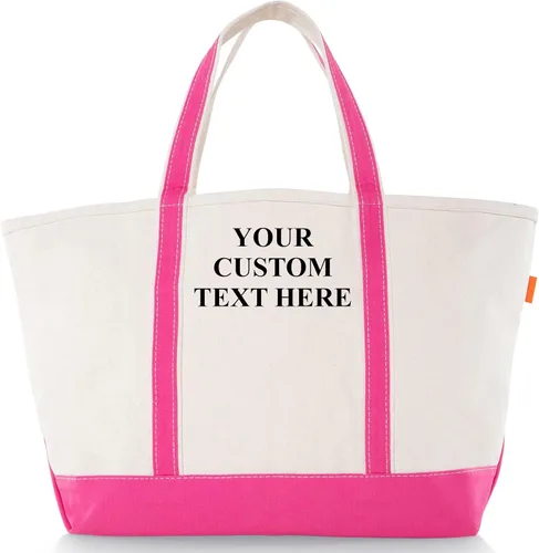 Vista 12 de CB STATION Bolso grande clásico – Bolsa de lona para mujer – Diseño multicolor, perfecta para viajes y compras En blanco: azul bebé
