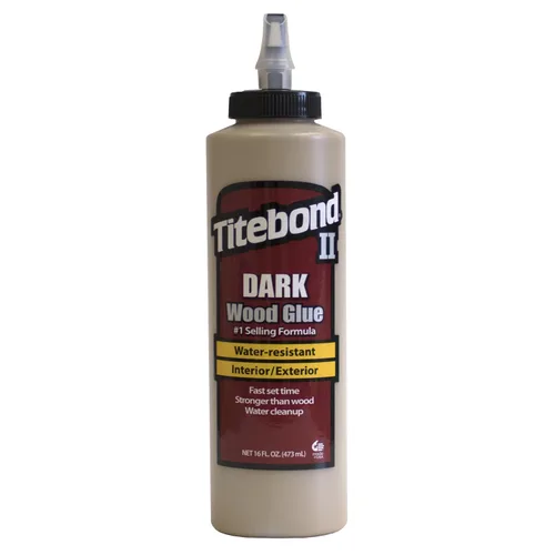 Vista 2 de Titebond 3703 - Pegamento para madera oscura de acetato de polivinilo de reticulación, 8 onzas, botella, ligero, líquido, 8 onzas, marrón Adhesivo