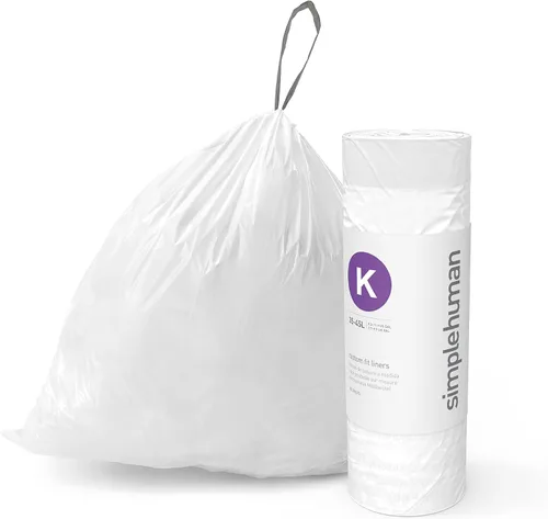 Vista 32 de simplehuman Forro para bote de basura de ajuste personalizado, 45 litros/12 galones, 20 unidades (paquete de 2)