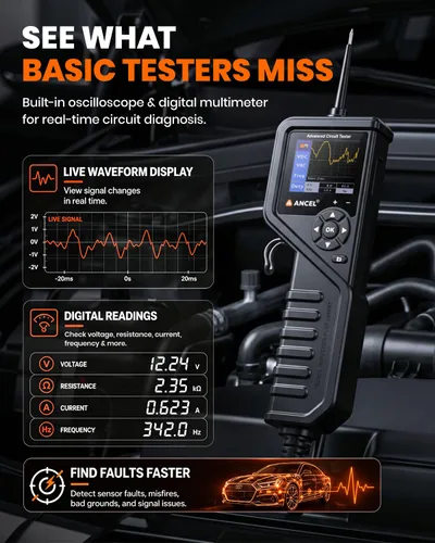 Vista 4 de PB600 Sonda de circuito de alimentación automotriz, buscador eléctrico Negro azabache