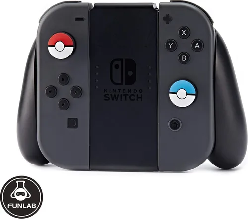 Vista 4 de FUNLAB Juego de empuñaduras para el pulgar compatibles con consola Nintendo SwitchOLEDLite, tapas analógicas de silicona para controladores