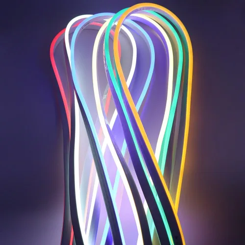 Vista 6 de Cuerda de luz LED RGB de neón, control Bluetooth, impermeable, cambio de color, 12 V, 5050, luces LED flexibles de tubo de neón con control remoto