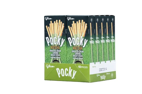 Vista 4 de Pocky Palitos de galletas cubiertos de crema de té verde matcha, 1.41 onzas (paquete de 20)