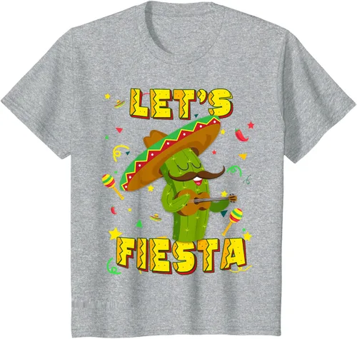 Vista 44 de Cinco De Mayo - Camiseta de regalo con sombrero de cactus Let's Fiesta, Negro, S