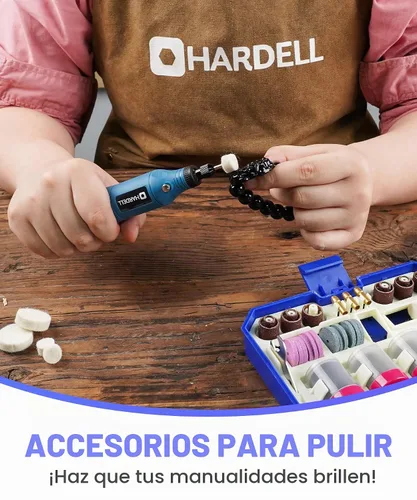 Vista 4 de HARDELL Accesorios para herramientas rotativas, 227 piezas, kit de accesorios de herramientas rotativas eléctricas, vástagos de 1/8 pulgadas