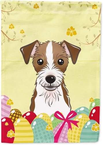 Vista 9 de Caroline's Treasures BB1920CHF - Bandera de caza de huevos de Pascua con diseño de bulldog francés, para casa, gran porche, para colgar en la pared