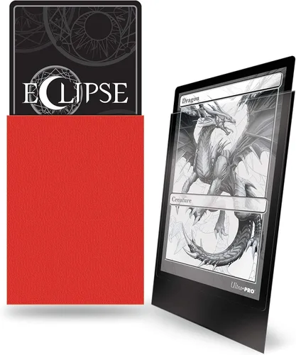 Vista 2 de Ultra Pro E-15616 Eclipse Standard Matte Sleeves 100 Pack-Apple Red